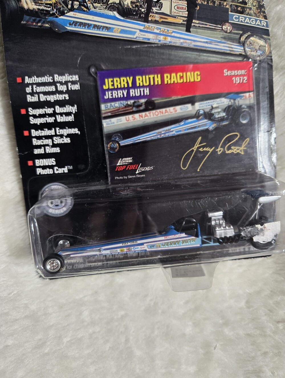 Johnny Lightning Top Fuel Legends Jerry Ruth Racing Car NIP - Picture 2 of 4